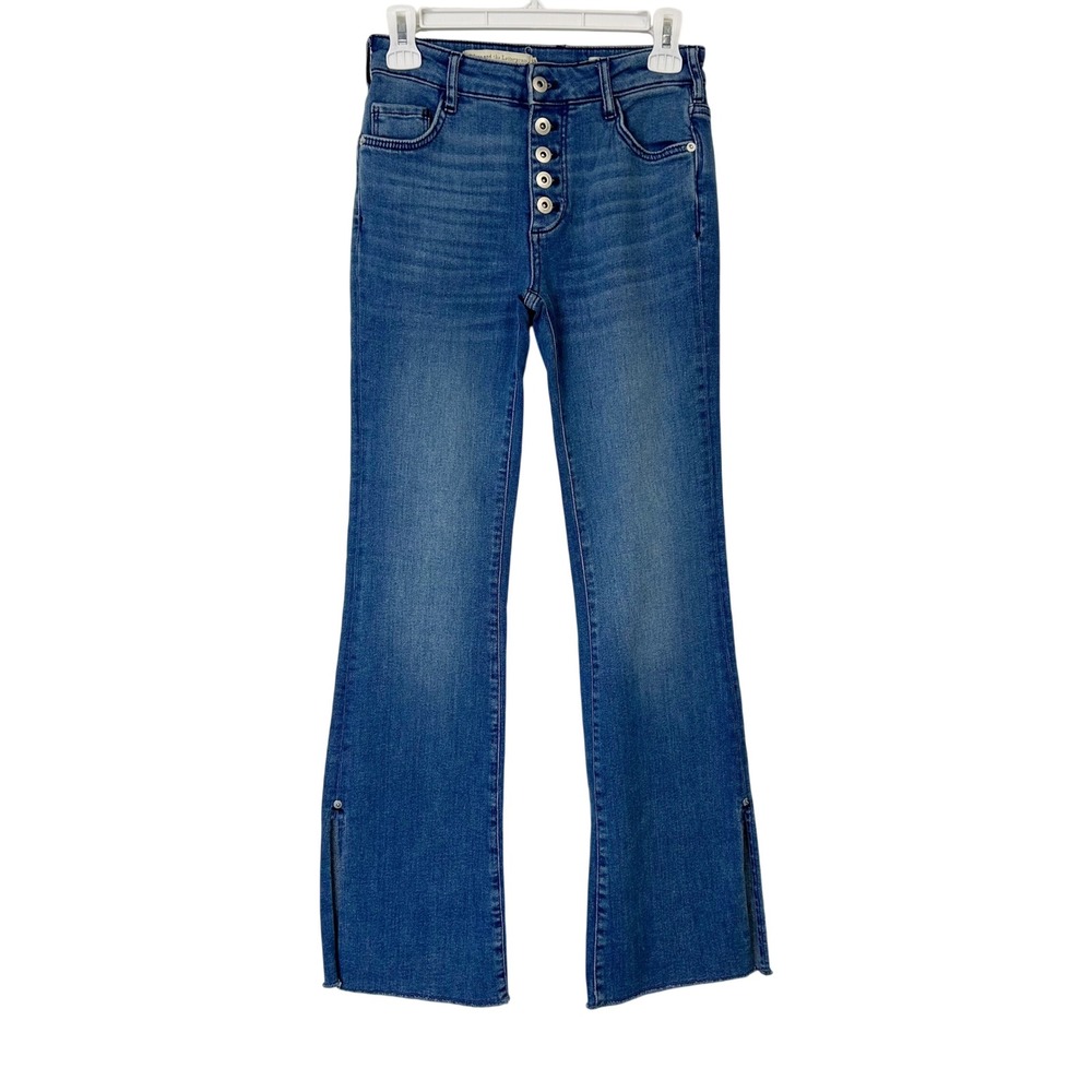 Anthropologie Pilcro High Rise Skinny Bootcut Jeans Women's Size 25 Button Front
